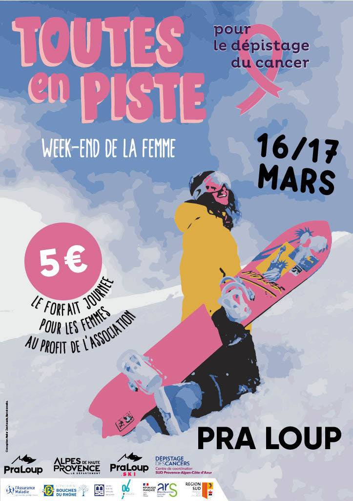 Week-end de la femme 16-17 mars, 5 euros, Praloup Toutes en piste